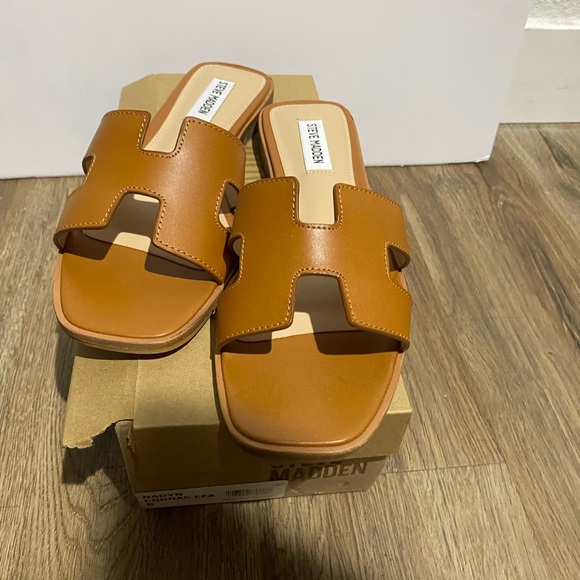 Steve Madden Hadyn Women's Brown Slide Sandals - Picture 1 of 3